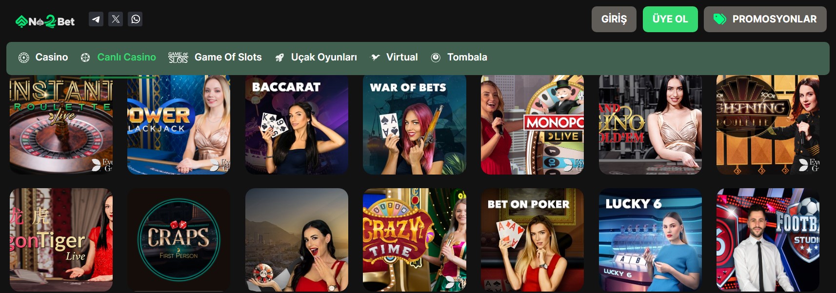 No2bet Casino Oyunu